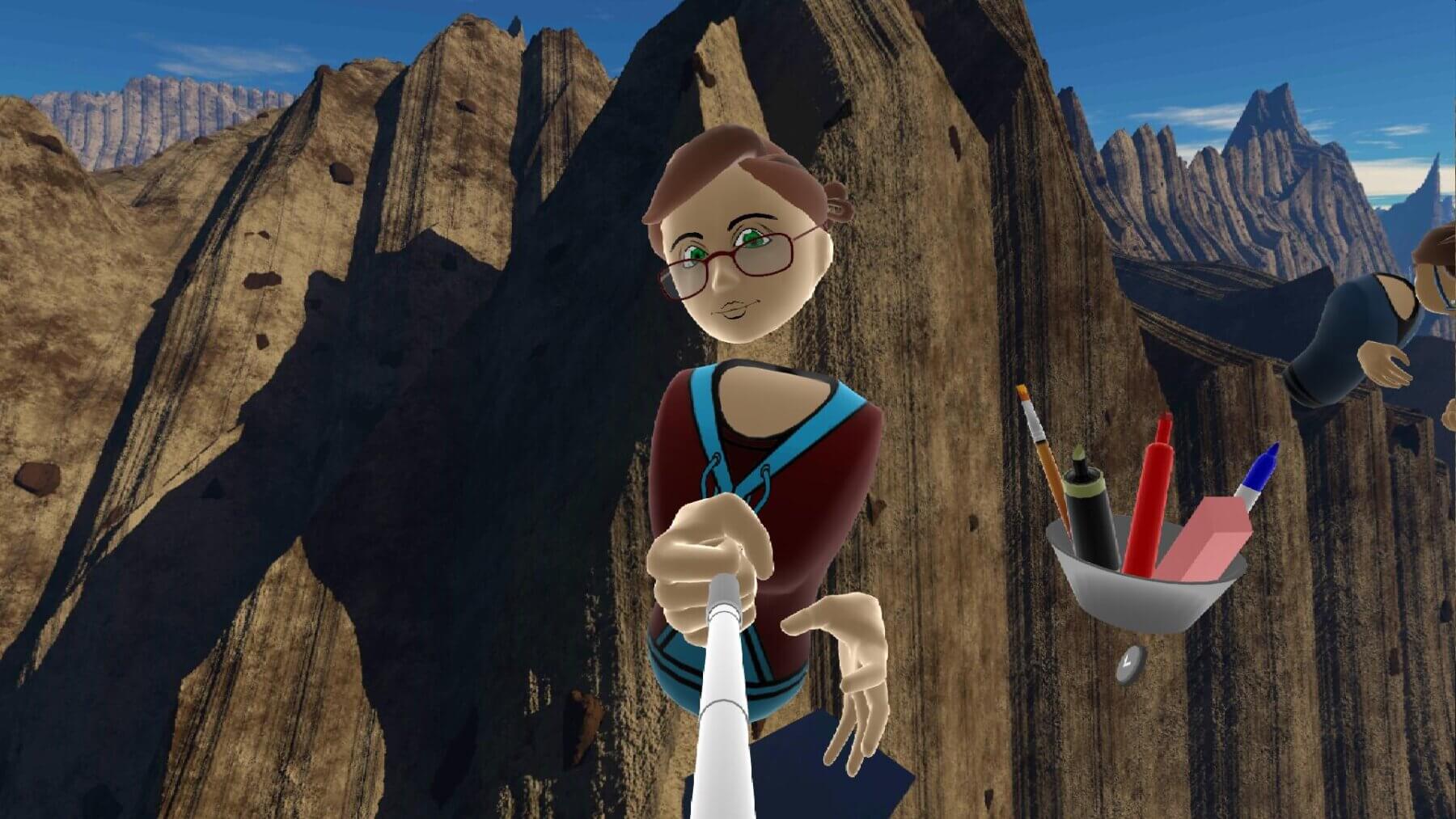 Digital avatar in canyon
